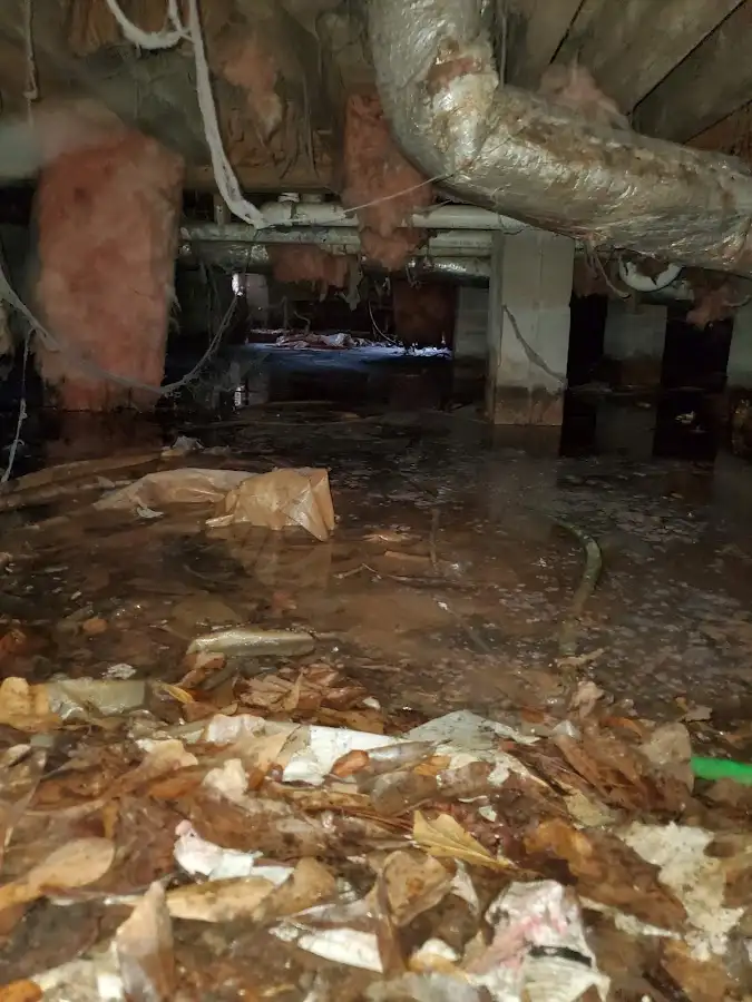 Crawl space flood assessment for Commercial Water Damage Restoration in Mechanicville